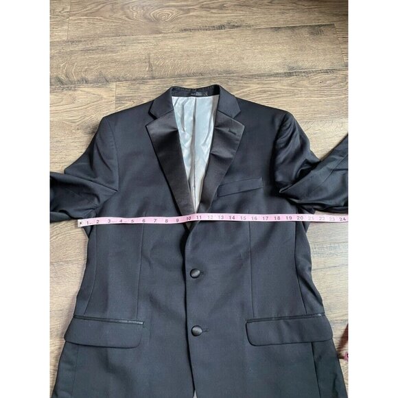 EUC MENS Calvin Klein 100% wool black 2 button sport blazer suit jacket size 40R - Picture 8 of 10